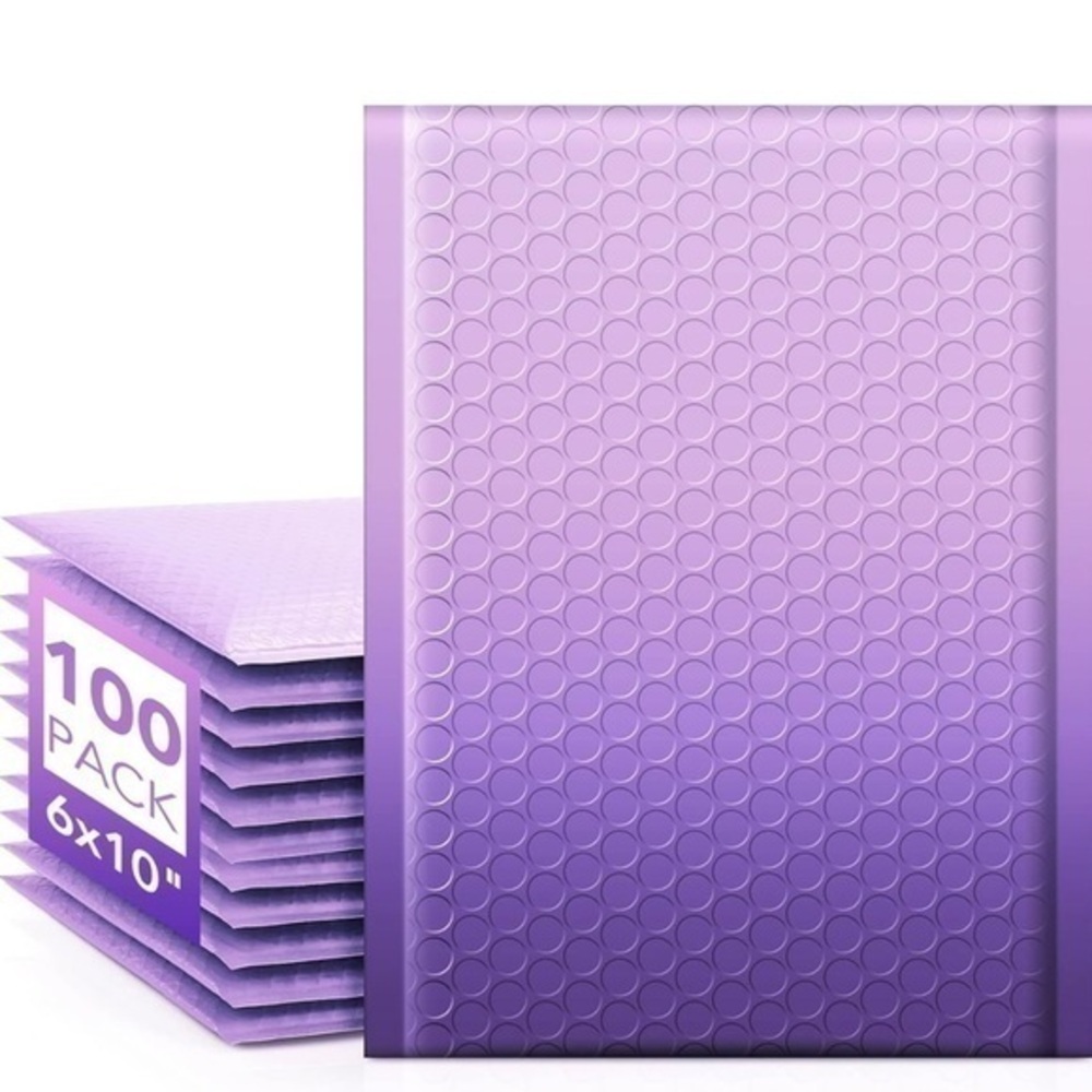 100 Pack Purple Ombré Bubble Mailers 6x9 NWT